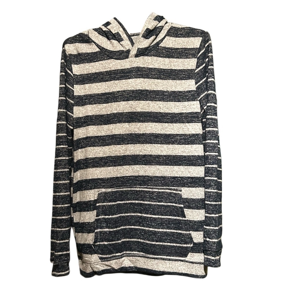 Wonder Nation Navy and Cream Striped Hoodie